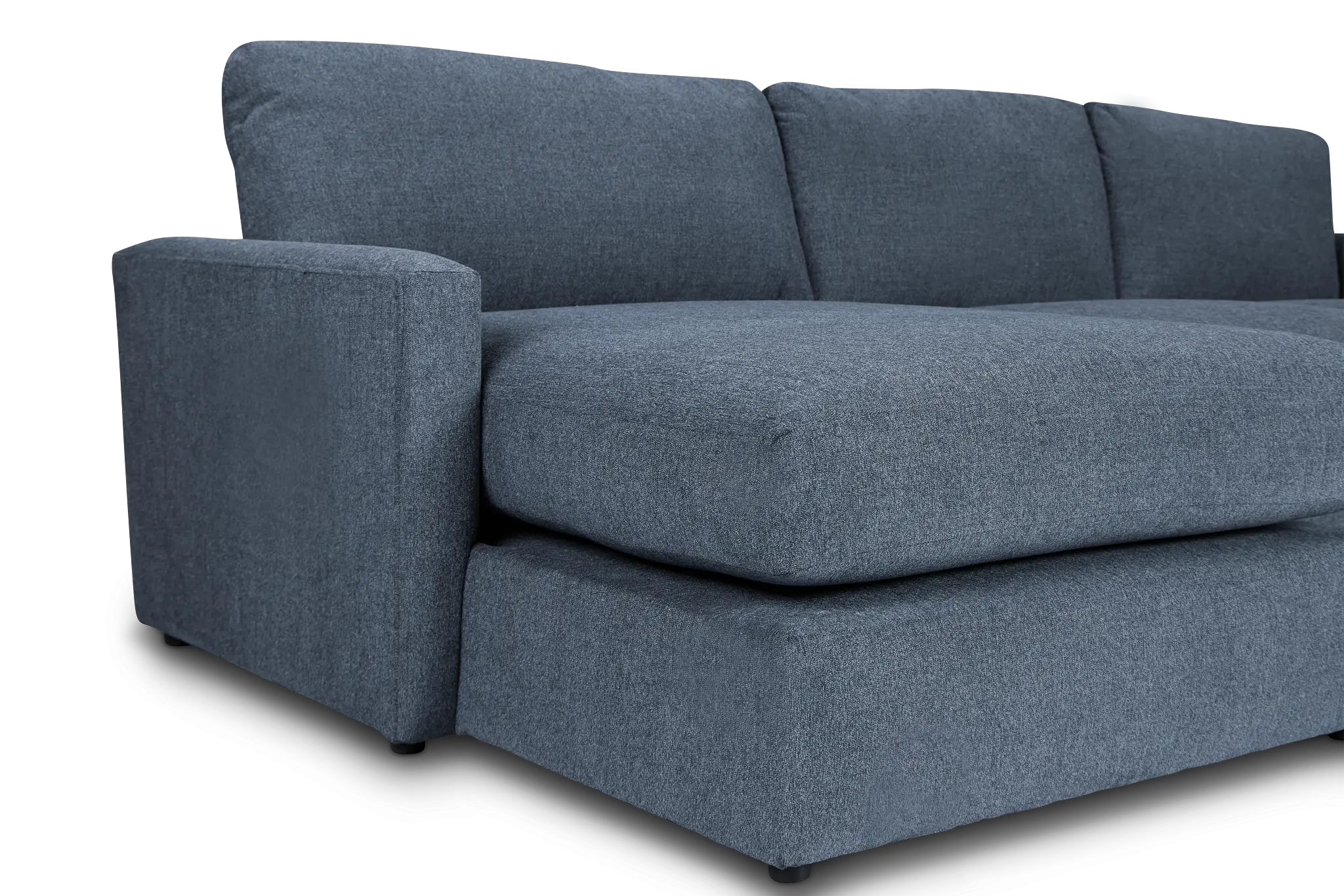 Noah Blue Fabric Small Left Chaise Sectional Noah Blue Fabric Small Left Chaise Sectional