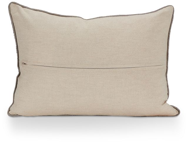 Lila Beige Lumbar Accent Pillow