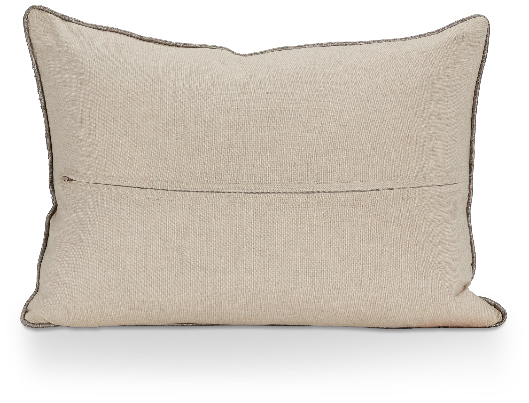 Lila Beige Lumbar Accent Pillow