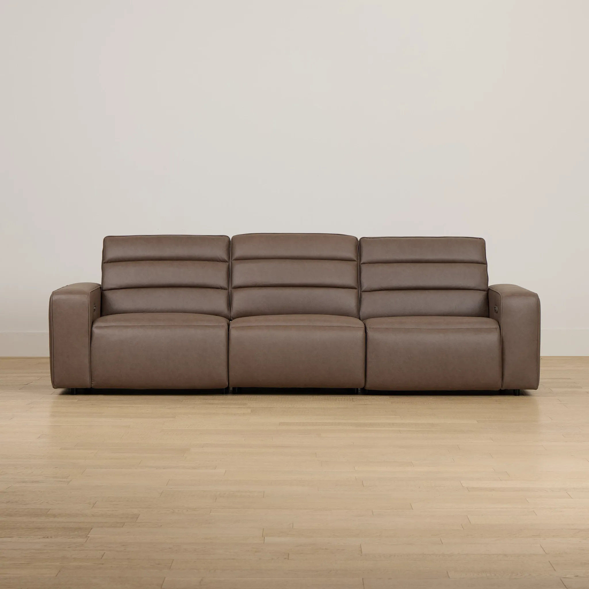 Sawyer Dark Brown Micro 3-piece Modular Power Sofa