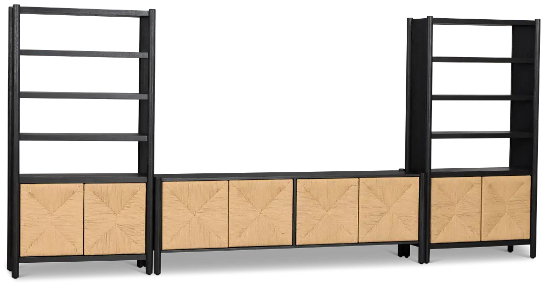 Santorini Black 84" Entertainment Wall Santorini Black 84" Entertainment Wall