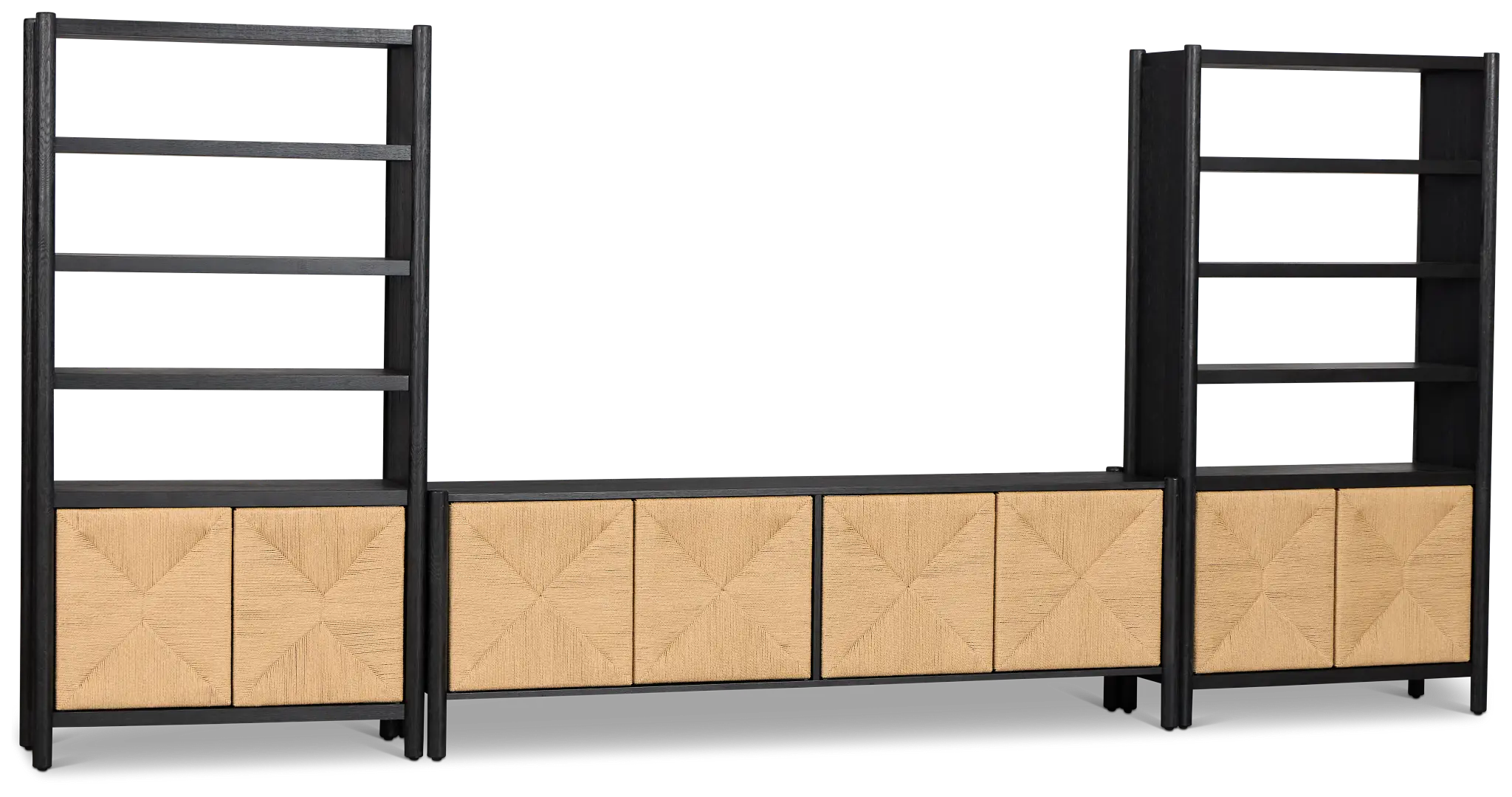 Santorini Black 84" Entertainment Wall Santorini Black 84" Entertainment Wall