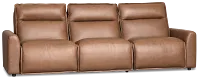 Edison Dark Brown Lthr/vinyl 3-piece Modular Power Sofa