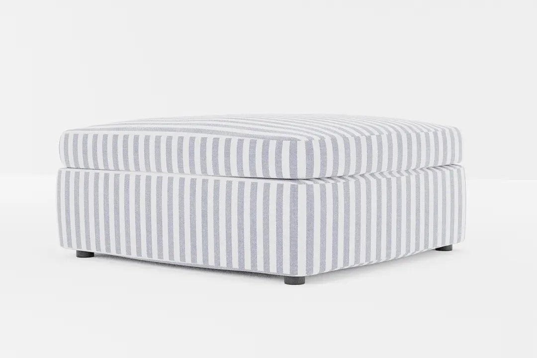 Destin Sea Lane Dark Blue Fabric Cocktail Ottoman Destin Sea Lane Dark Blue Fabric Cocktail Ottoman