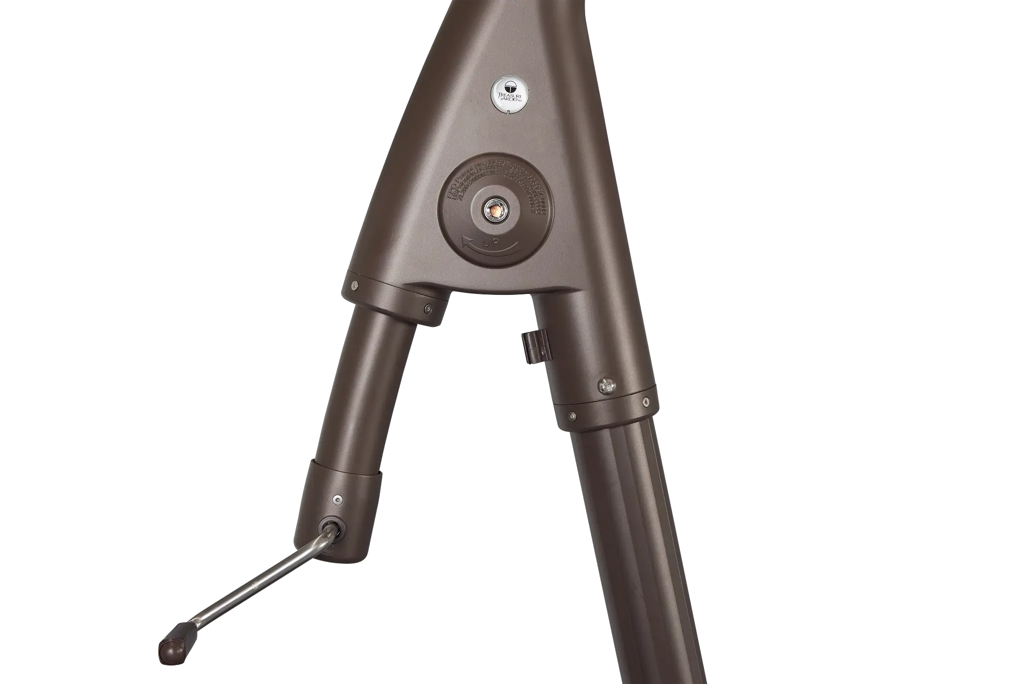 Belize Red Stripe Cantilever Umbrella Belize Red Stripe Cantilever Umbrella