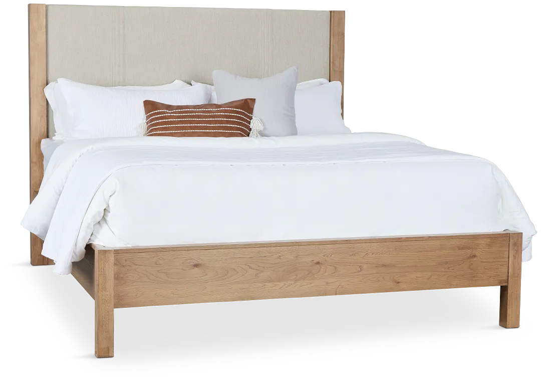 Tahoe Light Tone Uph Panel Bed
