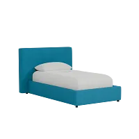 Grayton Sutton Blue 44" Upholstered Platform Bed