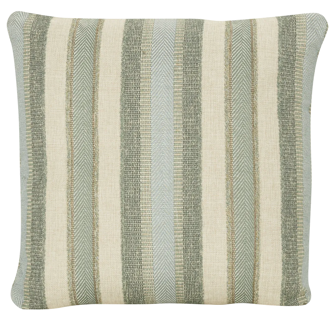 Abode Green Stripe 20" Accent Pillow