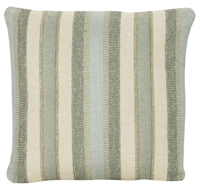 Abode Green Stripe 20" Accent Pillow