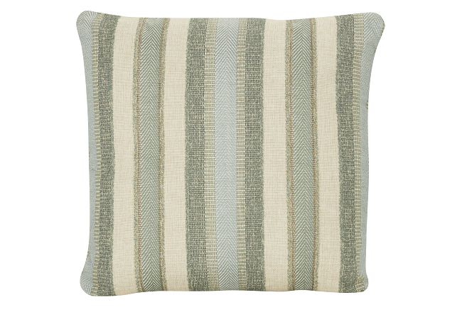 Abode Green Stripe 20" Accent Pillow