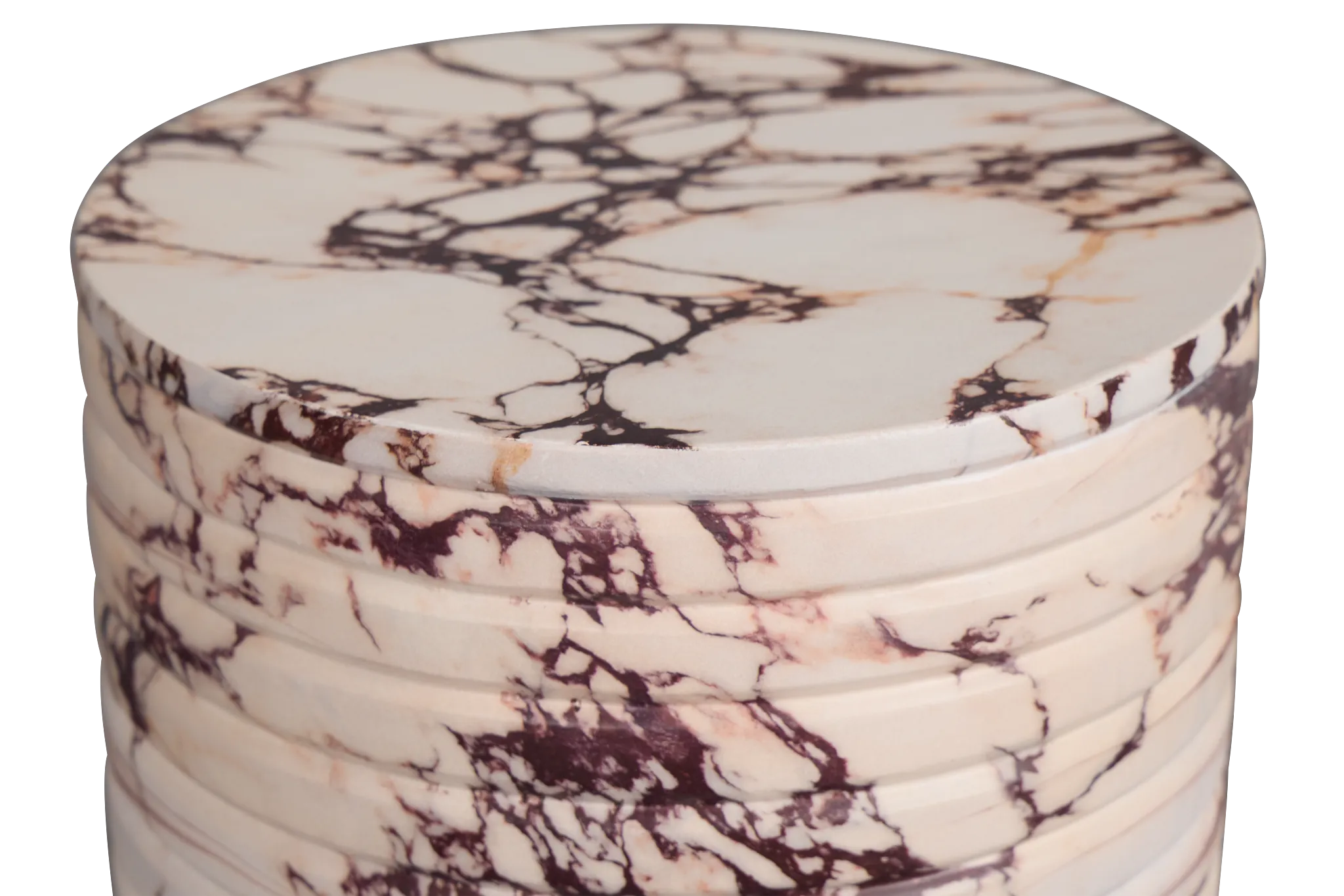 Vaya Red Round End Table