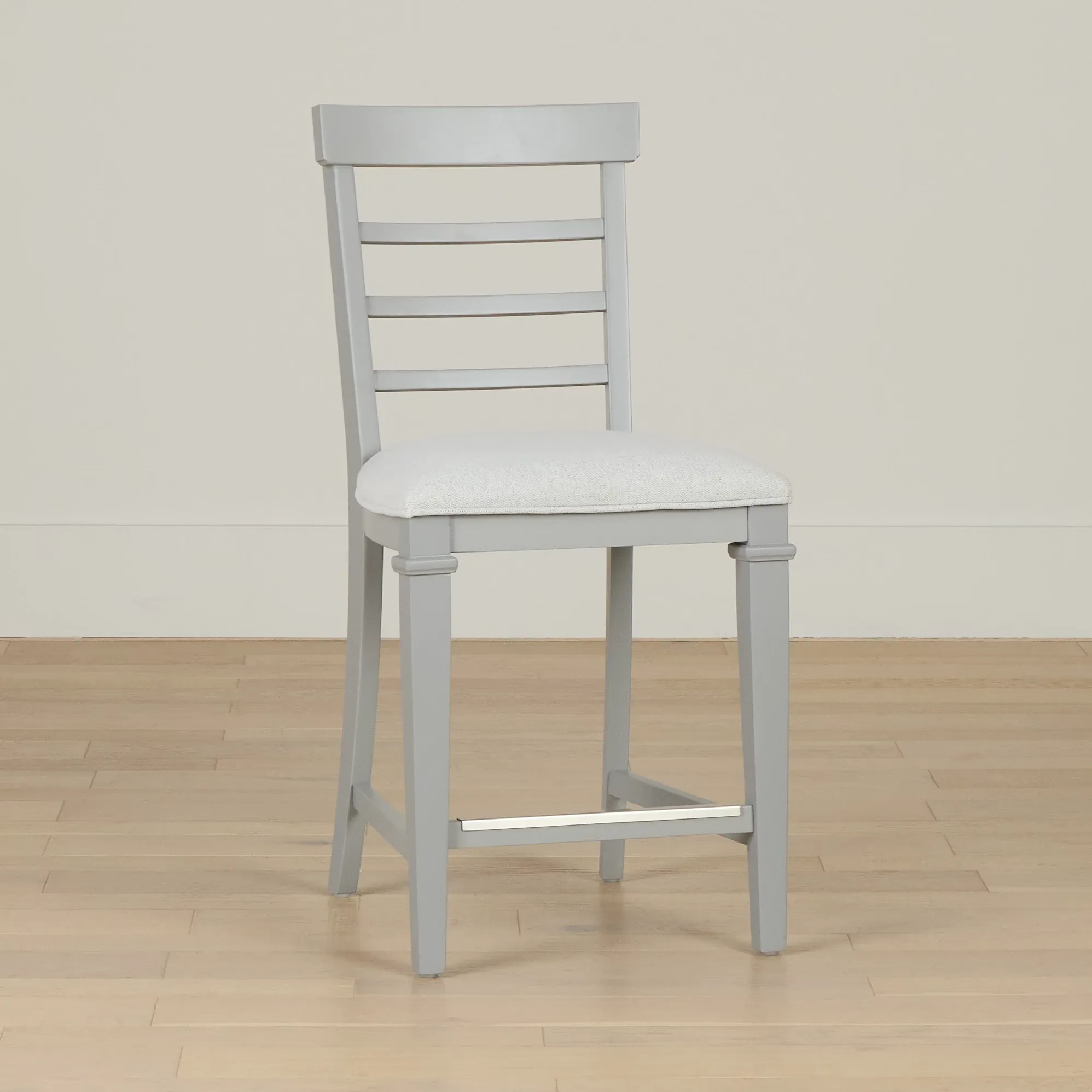 Cape Cod Gray 24" Upholstered Barstool