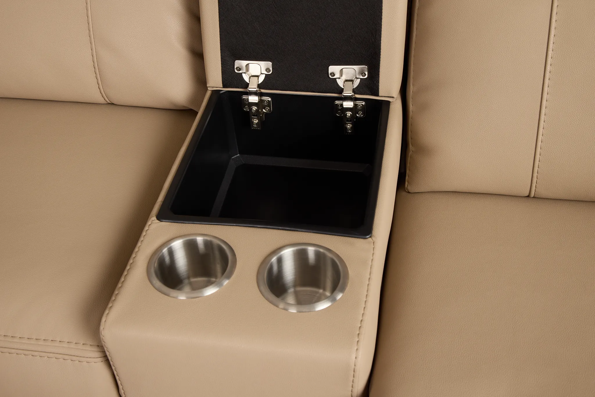 Rhett Taupe Micro Small Two-arm Manually Reclining Sectional