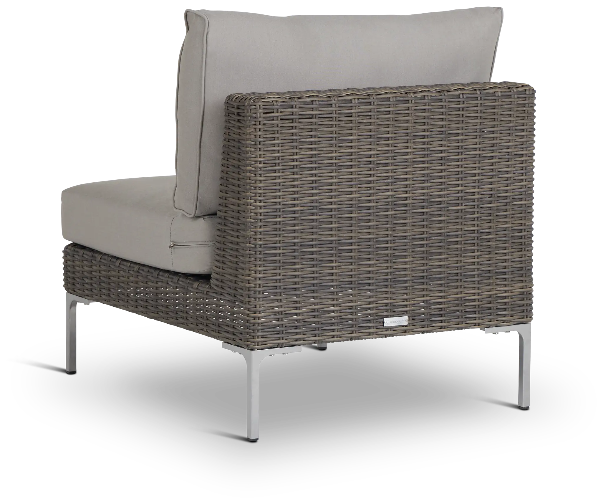 Tulum Gray Woven Armless Chair W/ Cushion Tulum Gray Woven Armless Chair W/ Cushion