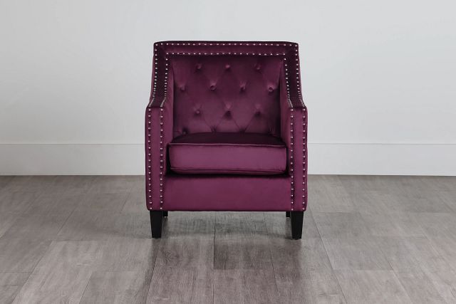 Tiffany Purple Velvet Accent Chair