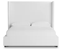 Captiva Suave White 60" Upholstered Shelter Bed