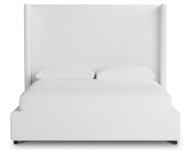 Captiva Suave White 60" Upholstered Shelter Bed