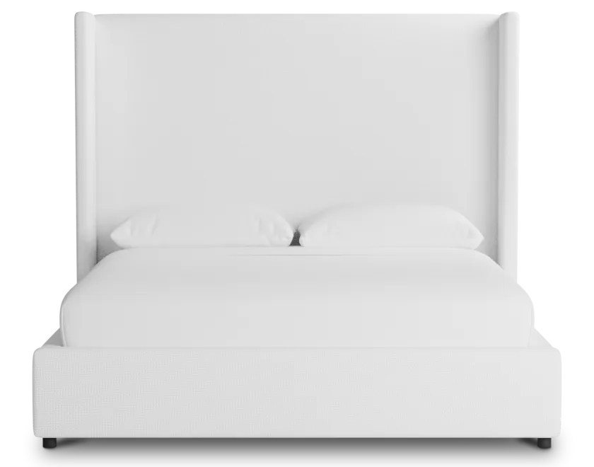 Captiva Suave White 60" Upholstered Shelter Bed