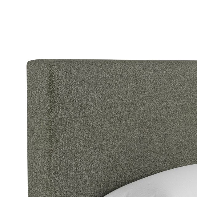 Grayton Sutton Green 54" Upholstered Platform Bed