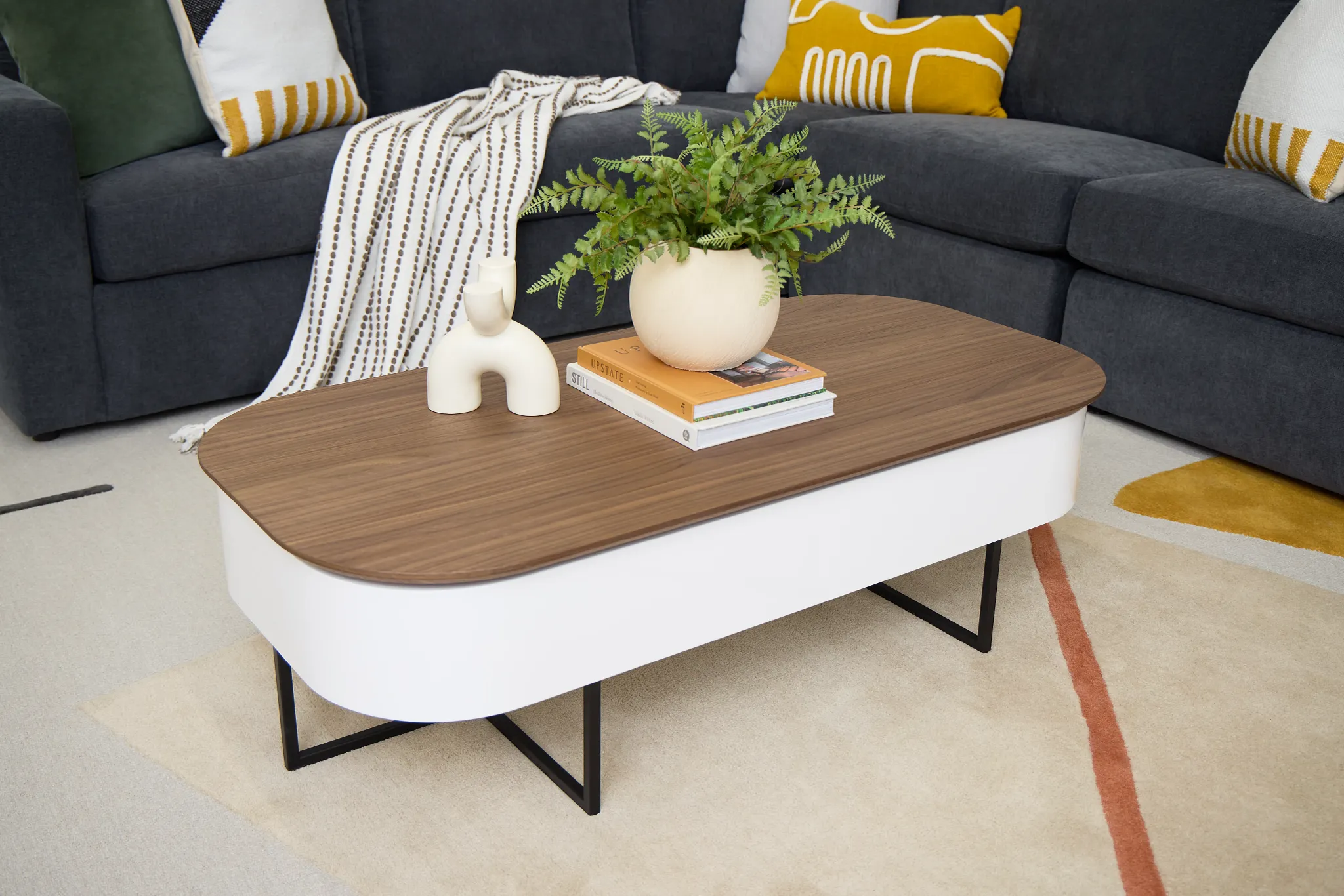 Harlan White Rect Coffee Table