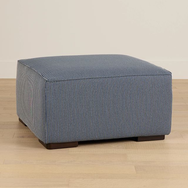 Lucy Navy Fabric Cocktail Ottoman