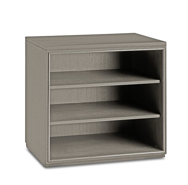 Highline Gray Open Cabinet