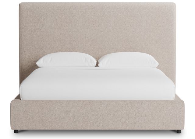 Grayton Elite Light Taupe 54" Upholstered Platform Bed