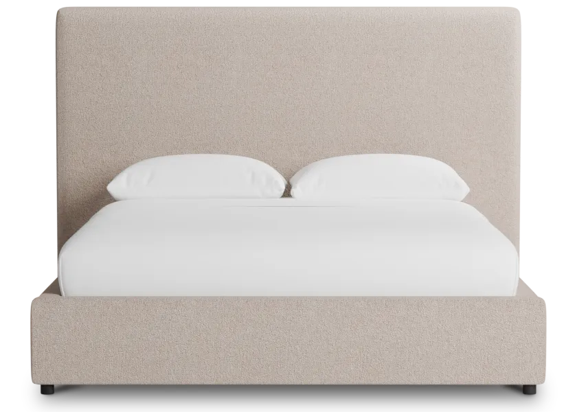 Grayton Elite Light Taupe 54" Upholstered Platform Bed