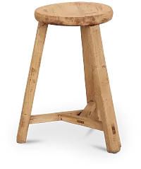 Nina Light Tone Round Accent Stool