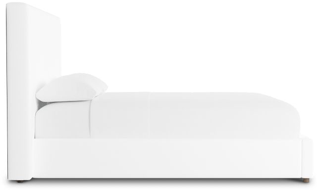 Grayton Peyton White 54" Upholstered Platform Bed