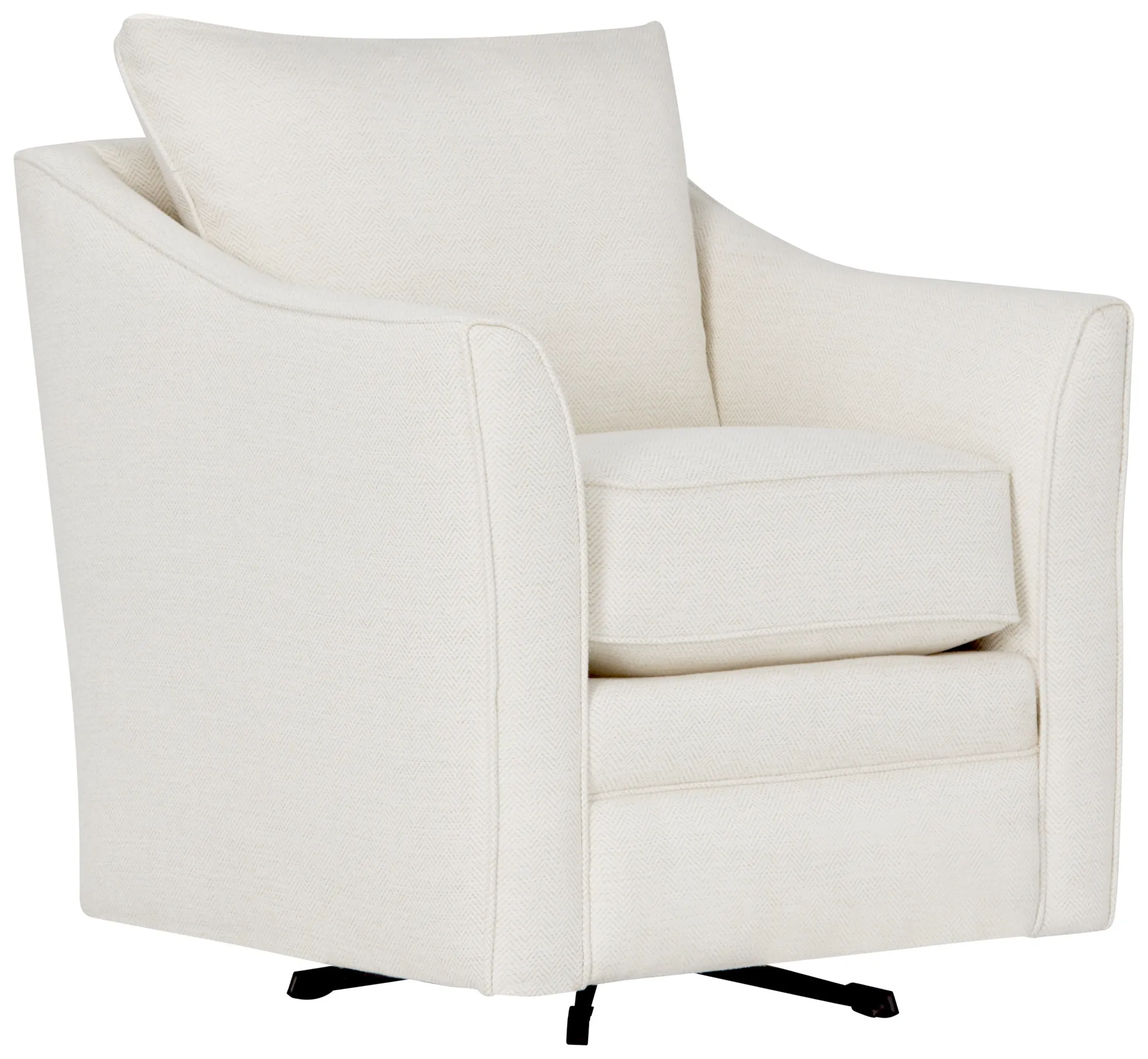 Avery White Fabric Swivel Rocking Glider