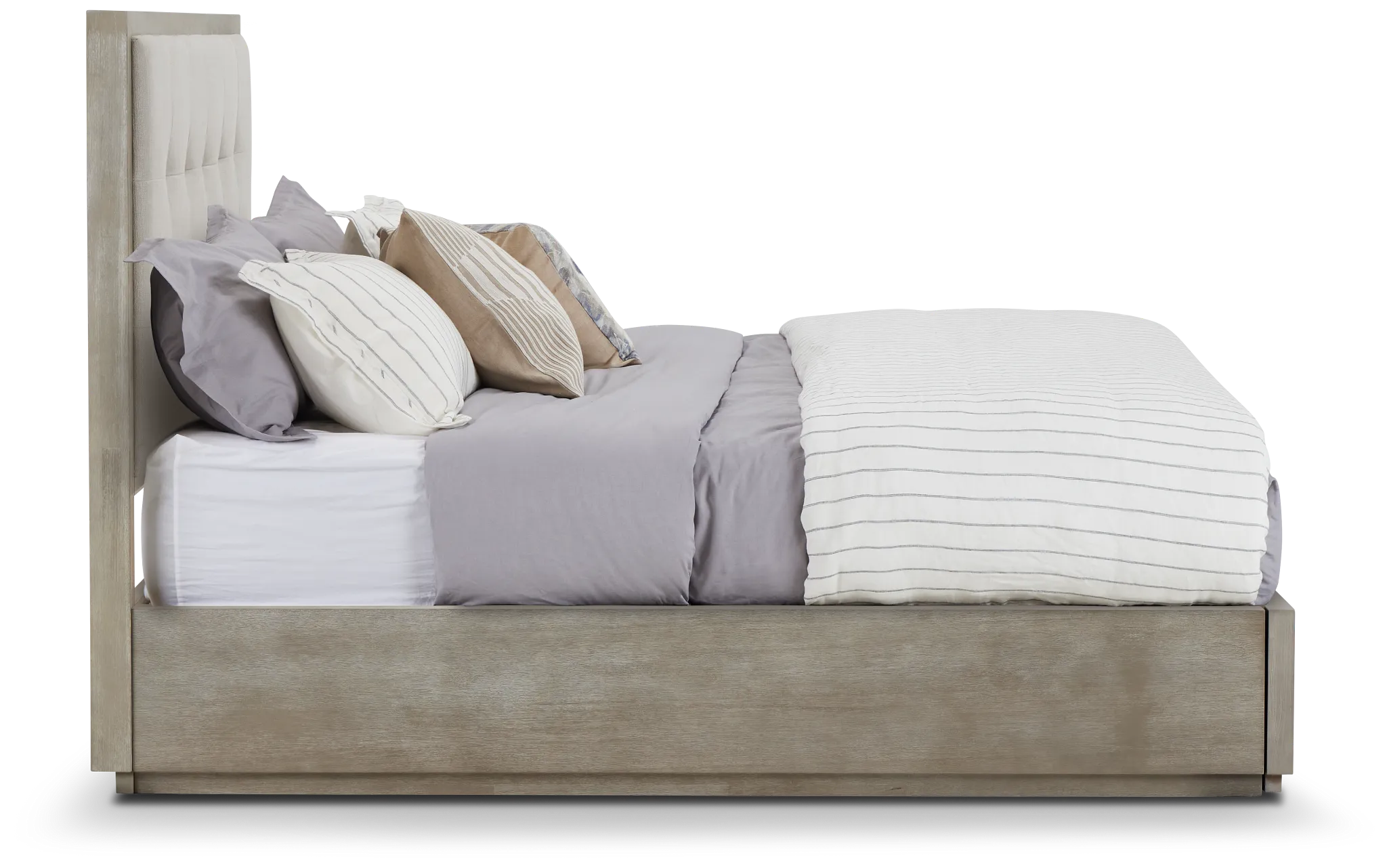 Madden Light Tone Wood Platform Storage Bed