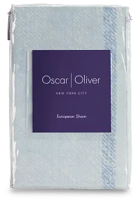 Leighton Light Blue Cotton Euro Sham