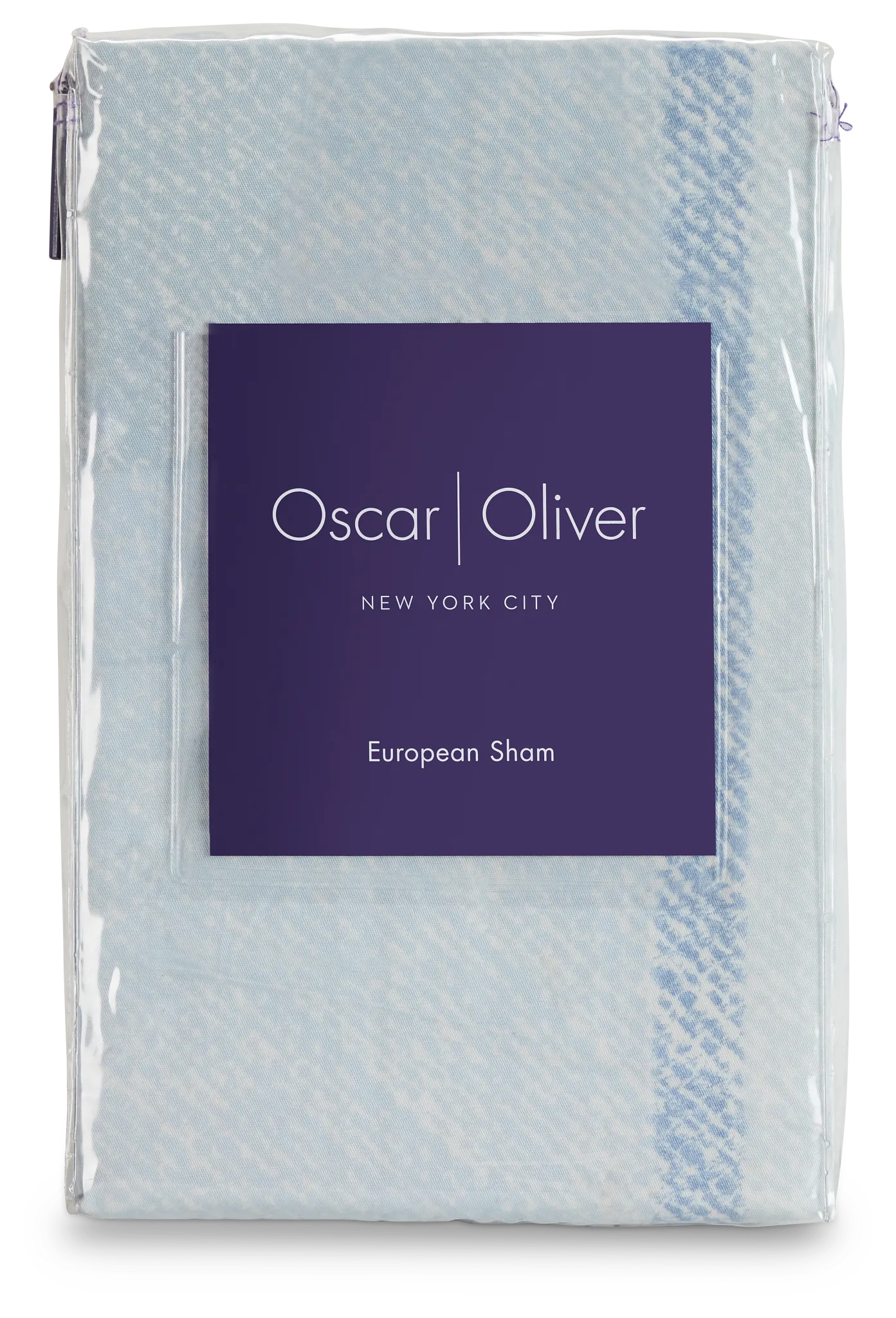 Leighton Light Blue Cotton Euro Sham