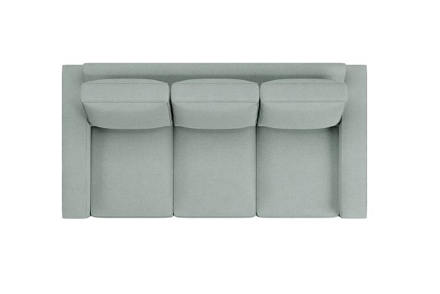 Edgewater Suave Light Green 84" Sofa W/ 3 Cushions