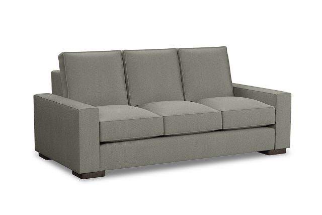 Edgewater Delray Pewter 84" Sofa W/ 3 Cushions