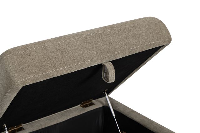 Addie Gray Fabric Storage Ottoman