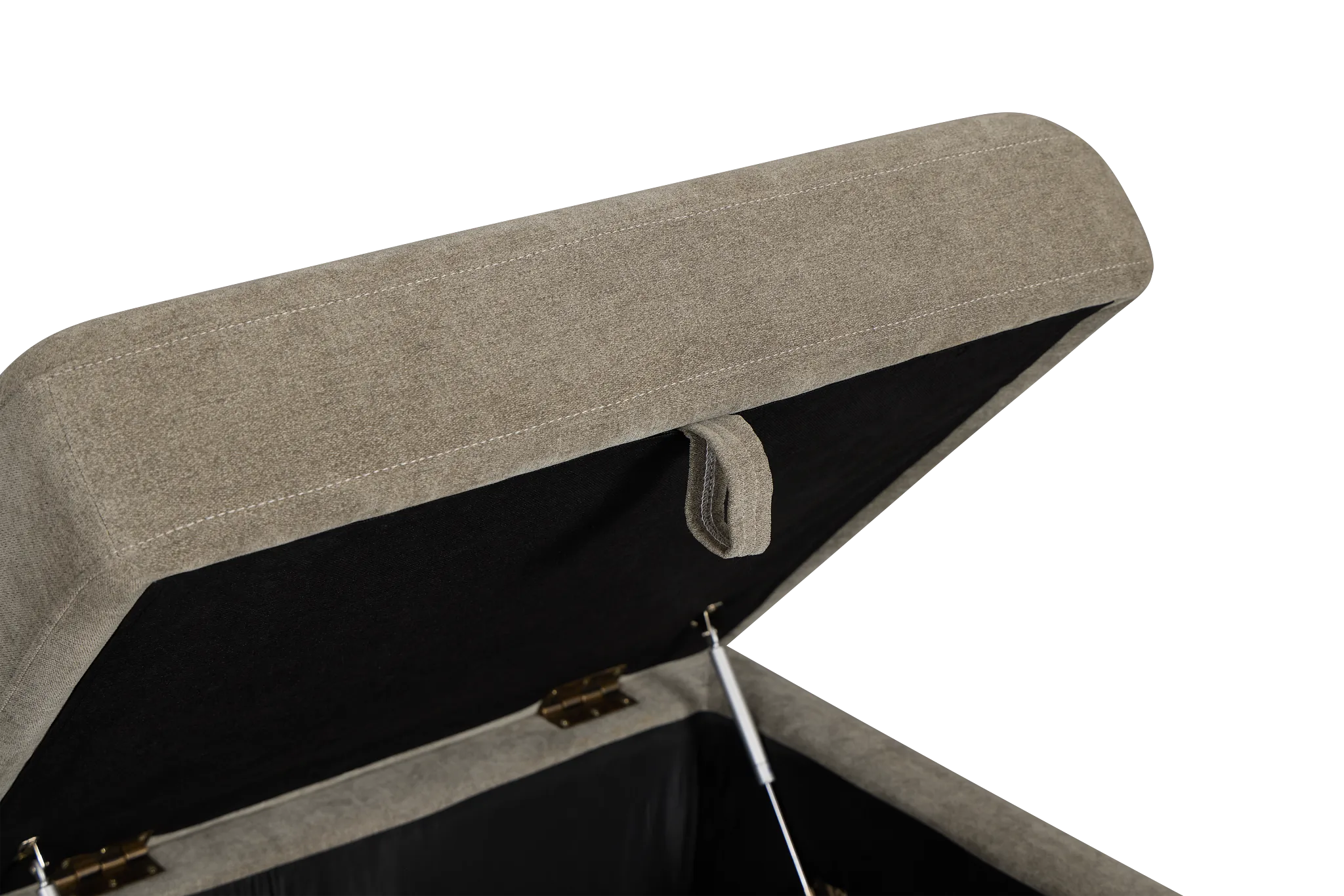 Addie Gray Fabric Storage Ottoman