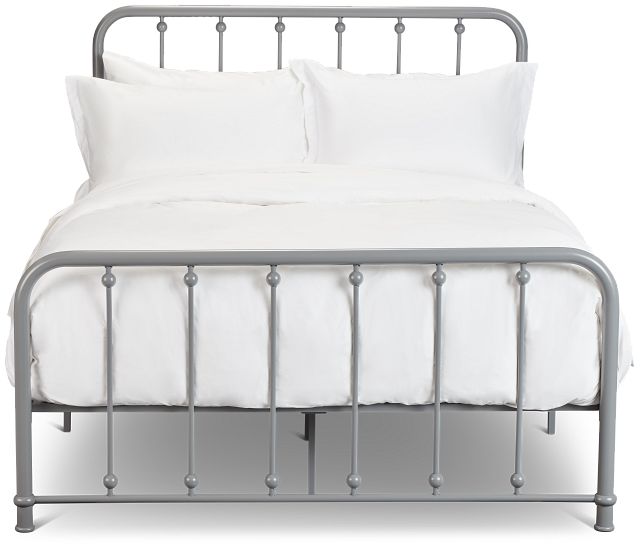 Rory Gray Metal Panel Bed