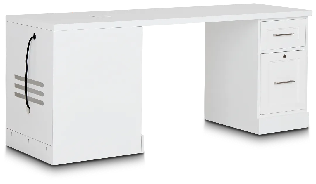 Newport White Peninsula Desk