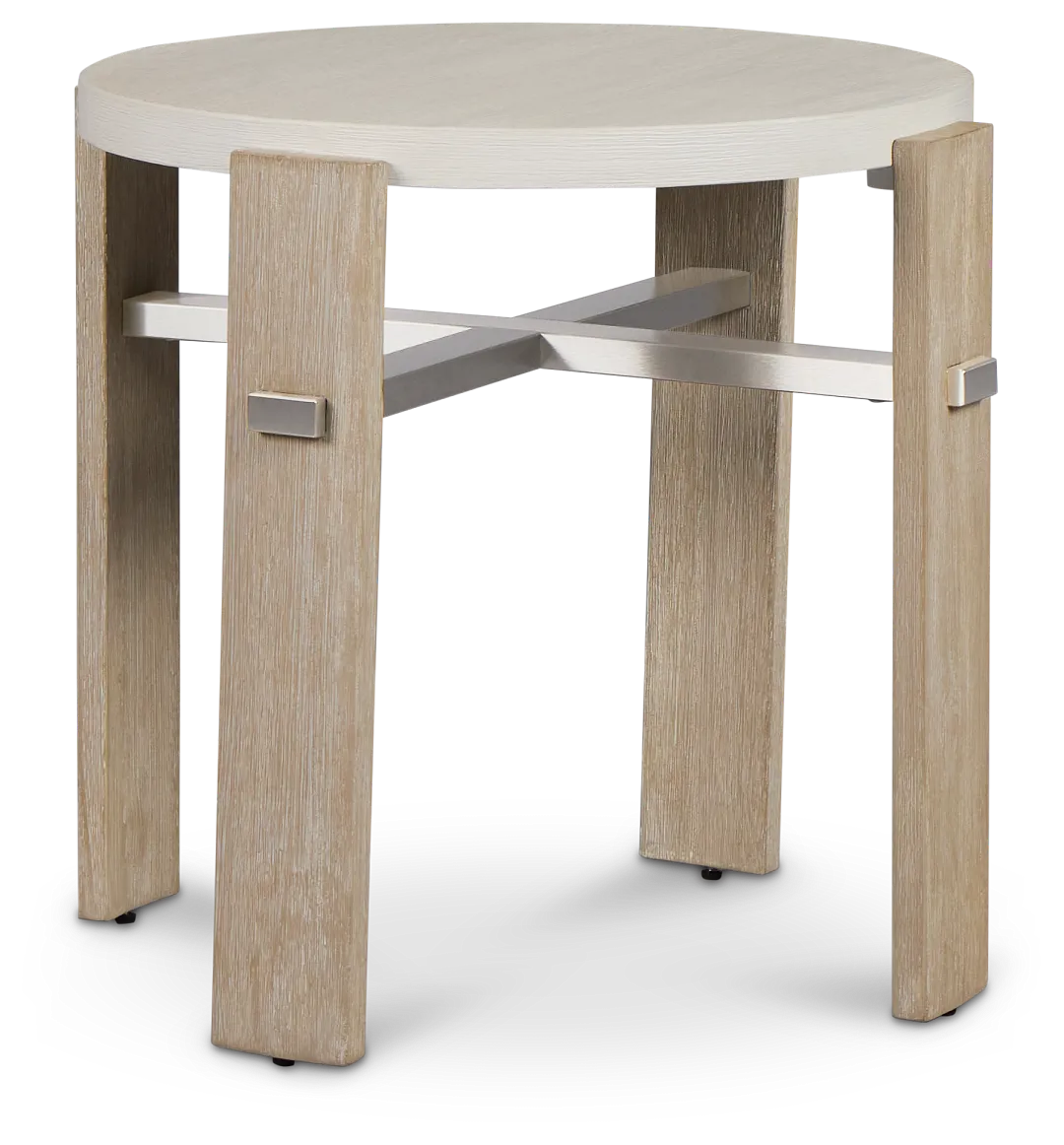 Miramar Light Tone Round End Table