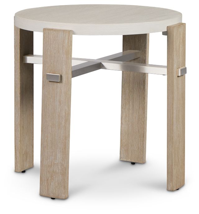 Miramar Light Tone Round End Table