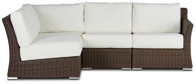 Southport White Right 4-piece Modular Sectional