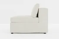 Destin Elite Ivory Fabric Armless Chair