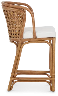 Maui Light Tonewoven 24" Upholstered Barstool