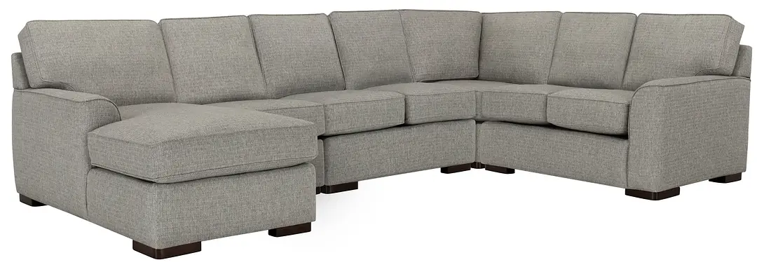 Austin Gray Fabric Large Left Chaise Sectional Austin Gray Fabric Large Left Chaise Sectional