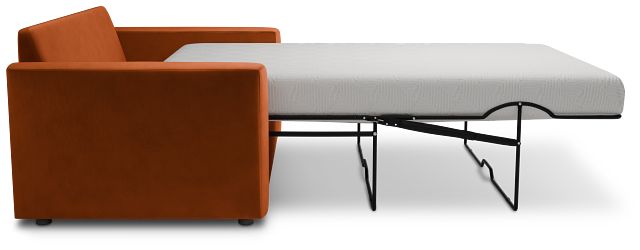 Siesta Joya Orange Fabric Memory Foam Sleeper