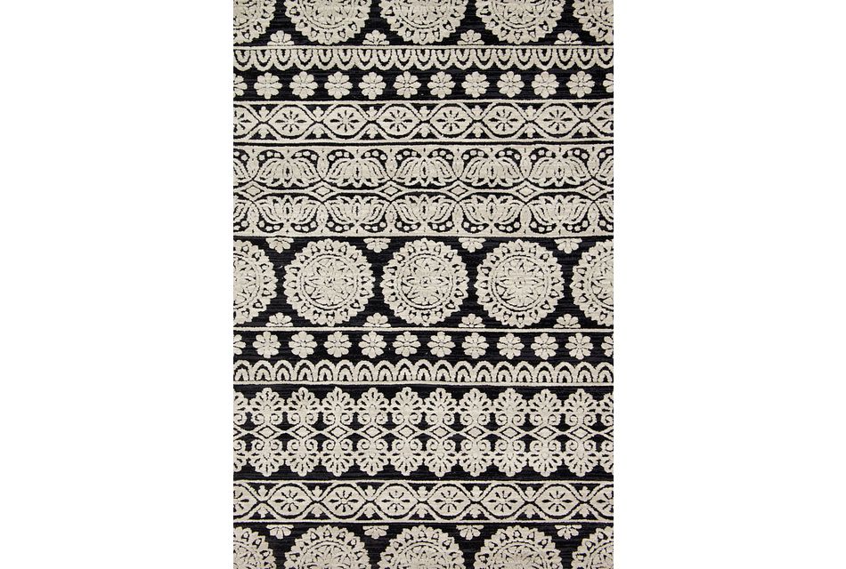 Liam Black 5x7 Area Rug Home Accents Rugs City Furniture