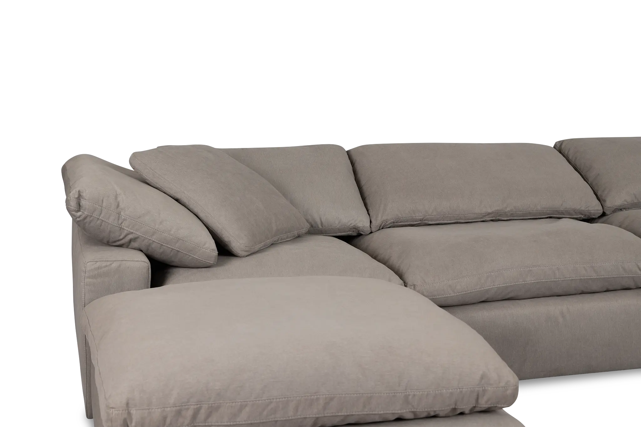 Nixon Light Gray Fabric 6 Piece Double Chaise Sectional Nixon Light Gray Fabric 6 Piece Double Chaise Sectional