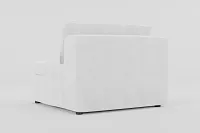 Destin Revenue White Fabric Armless Chair